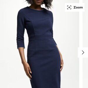 Boden Mia Ottoman Dress Bodycon Navy Ponte Dress 4P US